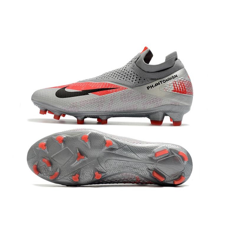 Nike Phantom Vision Elite Dynamic Fit FG Barrio Stříbrná Černá Šedá